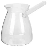 HEMOTON Türkische Kaffeekanne Induktion Türkische Teekanne Kleine Kaffeekanne Glas 450ml Glas Kaffeetopf Kaffeebereiter Wasserkocher Butterwärmer Teewärmer Milch Wärmer Topf