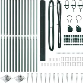 vidaXL Maschendrahtzaun 1,5 x 25 m Grün/Stahl