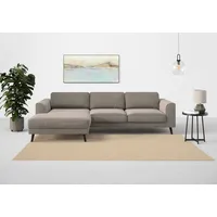 TRENDMANUFAKTUR Ecksofa »Lumber Jack, elegantes Designsofa, L-Form«, wahlweise mit Bettfunktion u. Bettkasten, beige