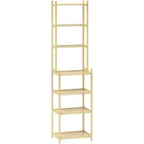 Homcom Badregal, Natur, Naturmaterialien, 33x180x44 cm