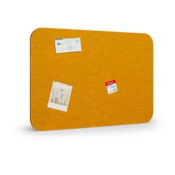 Akustische Pinnwand 120x80 cm, runde Ecken, orange