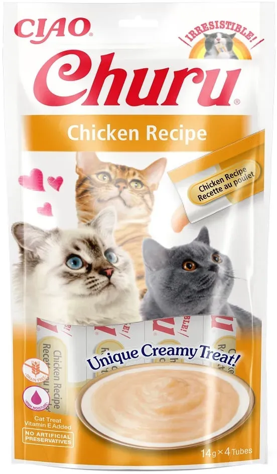 INABA Churu Cat Creme Huhn Katzenleckerli 4x14g