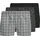 JACK & JONES Boxershorts gestreift schwarz/grau L 3er Pack