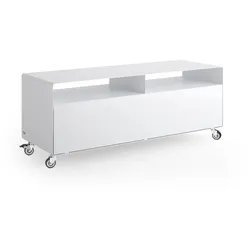 müller möbelfabrikation R 109 Sideboard weiß mit Industrierollen