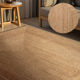 HANSE HOME Juteteppich Teppich Juno", braun Natur braun), B:200cm H:9mm L:300cm, Jute, Teppiche, Teppich, Jute, Shape, Handgemacht, Wohnzimmerteppich, Naturteppich, Wohnzimmer