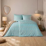 Estella Bettwäsche "Cielo", blau (azur), B/L: 135cm x 200cm, Mako-Interlock-Jersey, B/L: 80cm x 80cm, Mako-Interlock-Jersey, Obermaterial: 100% Baumwolle, Bettwäsche