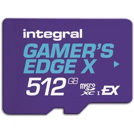 Integral 512GB Gamer's Edge X microSD Express für Switch 2 – bis zu 890MB/s Lesen, 810MB/s Schreiben, 4K, A1, NVMe, High-Speed Gaming, kürzere Ladezeiten, ultraschneller Speicher