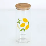 Zeller Vorratsglas Lemon 9 x 22,5 cm 1-tlg. transparent/hellbraun