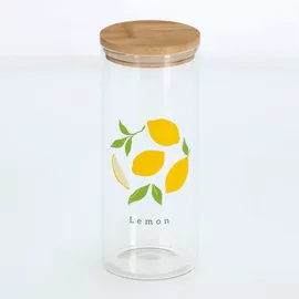 Zeller Vorratsglas Lemon 9 x 22,5 cm 1-tlg. transparent/hellbraun