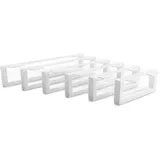 HEVVA 1x Möbelfuß - Graz - Höhe 10 cm (Tiefe 35 cm, Weiß)
