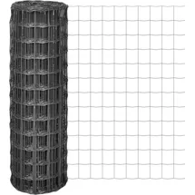 vidaXL Eurozaun Stahl 10 x 1,2 m Grau