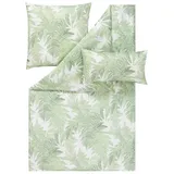 Estella Bettwäsche Mako Satin Belara 135x200+Kissen 80x80 40x80 Floral grün, Baumwolle, 3 teilig, mako satin bettwäsche 135x200 sale warm baumwolle bettwäsche 135x200 grün