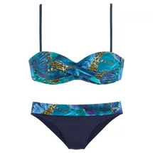 LASCANA Bügel-Bandeau-Bikini Damen Blau 34 Cup B