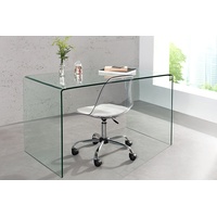 riess-ambiente Schreibtisch FANTOME 120cm transparent, Arbeitszimmer · Glas · Modern Design · Home Office weiß