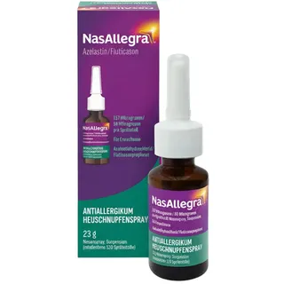 NasAllegra® Heuschnupfenspray | Antiallergikum | Erste rezeptfreie 2-in-1 Wirkstoffkombination aus Antihistaminikum + Glukokortikoid | Schnelle Wirkung in 5 Minuten*