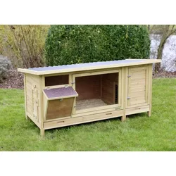 Kaninchenstall XXL Vario von Kerbl - geräumiger Stall aus Holz für Kaninchen und Meerschweinchen
