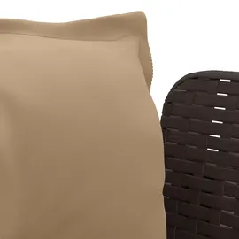 vidaXL 1-Sitzer Sessel 1 x 1 x 1 cm braun