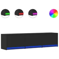 VidaXL TV-Schrank mit LED-Beleuchtung Schwarz 165x34x40 cm