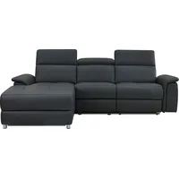 PLACES OF STYLE »Pareli, L-Form, 259cm,m. Recamiere, Echtleder, Kunstleder, Webstoff«, man. o. elektr. Relaxfunktion, USB/Kopfteilverstellg u. LED