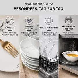 sänger Bilgola Marmor Kombiservice 36-tlg. eckig weiß