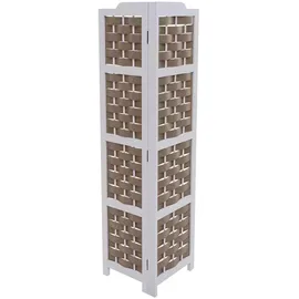 Mendler Eckregal 4 Ablagen 110 x 0 x 0 cm Weiß