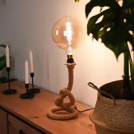 ETC Shop Schreib Nacht Tisch Leuchte Braun