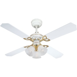 WESTINGHOUSE Princess Trio 105 cm Deckenventilator weiß mit Licht