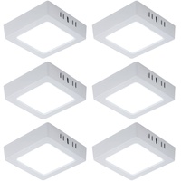 V-Tac LED Deckenleuchte Wohnzimmerleuchte Flurlampe Aufbau-Panel quadratisch Küchenleuchte, Kunststoff