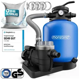 monzana Sandfilteranlage SF110K blau 13.200 l/h