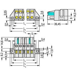 WAGO Buchsengehäuse-Kabel 721 Polzahl Gesamt 8 Rastermaß: 5 mm 721-108/031-000