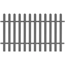 vidaXL Lattenzaun WPC 200 x 120 cm grau