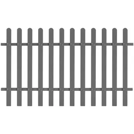 vidaXL Lattenzaun WPC 200 x 120 cm grau