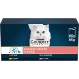 Purina Gourmet Perle Еrlesene Streifen mit Huhn, Rind, Lachs & Kaninchen 60 x 85 g