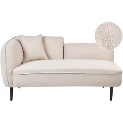 Chaiselongue Bouclé hellbeige linksseitig CHEVANNES