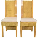 moebel-direkt-online Rattanstuhl Luis (Spar-Set, 2 St), 2er-Set (2 Stück) beige