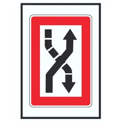 Fahrwasser nach Steuerbord zu überqueren Symbol A0 Rückseite selbstklebend