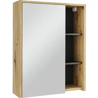 Vicco Badspiegelschrank Viola, Artisan/Grau, 60 x 75 cm mit