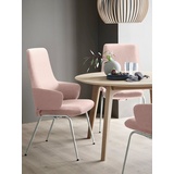 Stressless® Polsterstuhl Laurel, High Back mit Armlehne, Größe L, mit Beinen aus Stahl in Chrom rosa