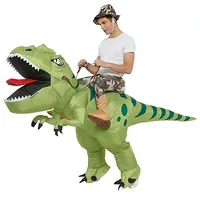 AirSuit® Aufblasbares Dinosaurier-Kostüm | Kostüm für Erwachsene | Größe 160 bis 190cm | Premium-Qualität | Aus strapazierfähigem Polyester - Angenehm zu tragen | Inklusive Aufblassystem| OriginalCup®