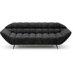 Sofa Gappa Stoff Grau Anthrazit 3-Sitzer