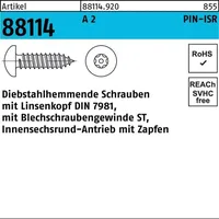 Industrial Quality Supplies Diebstahlhemmende Linsenkopfschraube VG 4,8x32 Edelstahl A2