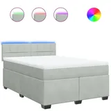 vidaXL Boxspringbett 160 x 200 cm Hellgrau