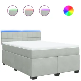 vidaXL Boxspringbett 160 x 200 cm Hellgrau