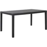 PROGARDEN Ambia Garden Gartentisch Anthrazit, Kunststoff, rechteckig, 90x72x150-220 cm, Made in Italy, Gartenmöbel, Gartentische, Gartentische