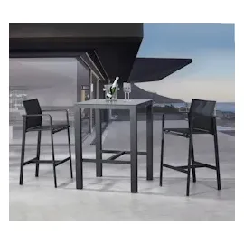 BEST Freizeitmöbel Rhodos Bartisch 80 x 80 x 109,5 cm anthrazit