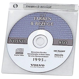 Durable CD/DVD TOP Cover, für je 1 CDs/DVDs, transparent, Packung mit 10 Hüllen, 520019