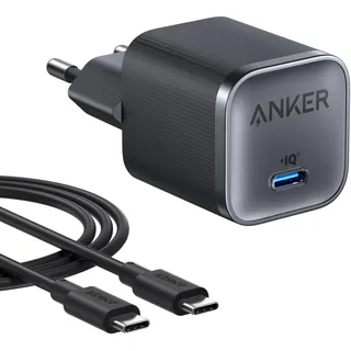 Anker Nano 45W USB C Ladegerät, kompakter Netzteil, Schnellladegerät für iPhone 17/Pro/Pro Max/iPhone Air/16/15, MacBook, Pixel 9, iPad, Samsung Galaxy S25 Ultra/S24 Serie (inkl. 1,8m Kabel)