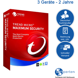 Trend Micro Maximum Security, 3 Geräte - 2 Jahre, Download