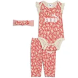 Puma Unisex Baby MINICATS ESS ANIMAL Newborn 3-Piece Set INF Gestrickte Anzüge, Peach Frost, 74