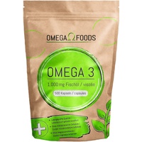 Omega 3 Fischöl Kapseln – 500 Kapseln Hochdosiert In Besonderer Qualität – 1000mg Omega3 Fettsäuren Pro Kapsel im 500er Sparpaket